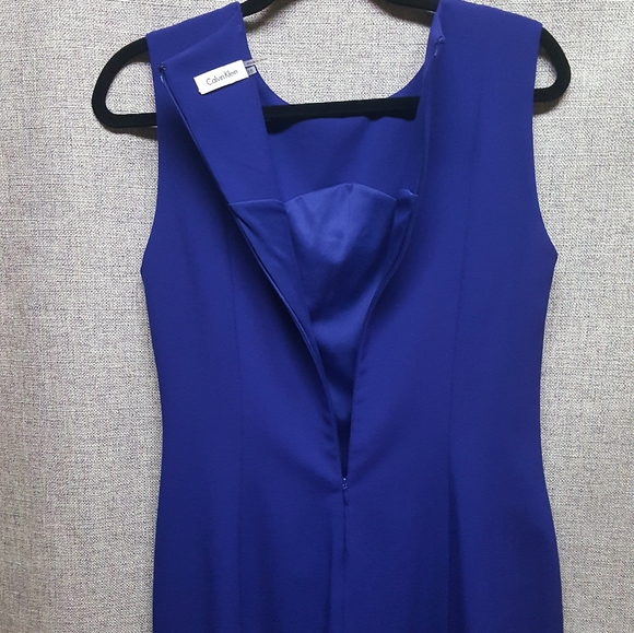 Calvin Klein EUC Purple/Blue Sheath Dress Sz 10 - Picture 8 of 8